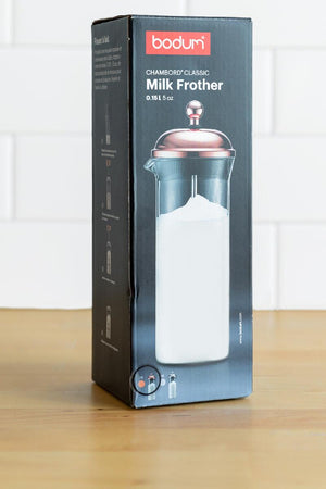 Espumador de leche manual cobre